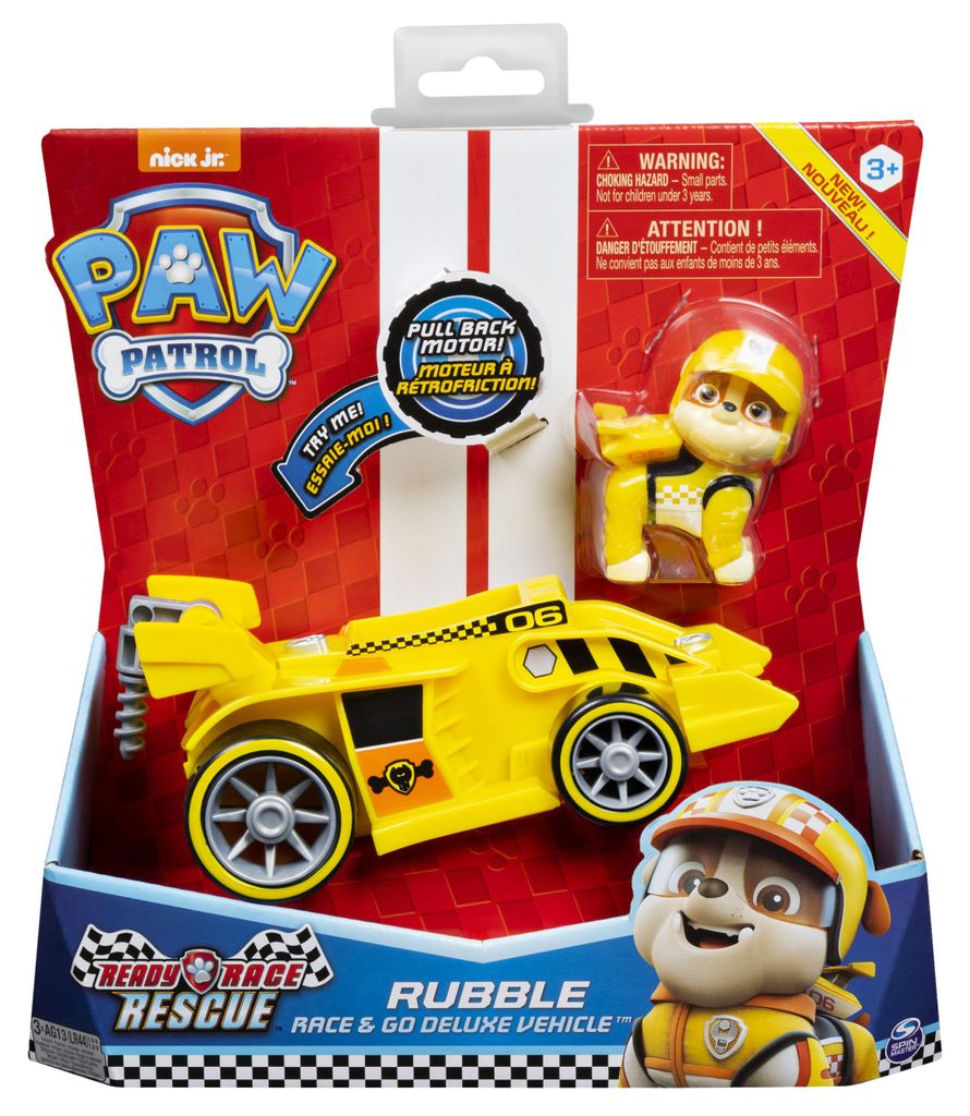 Spin Master Paw Patrol - Ready, Race, Rescue, Rubbles Race & Go Deluxe Basis Fahrzeug, Spielfahrzeug (mit Figur) - Spinmaster 6058587 - (Spielwaren...