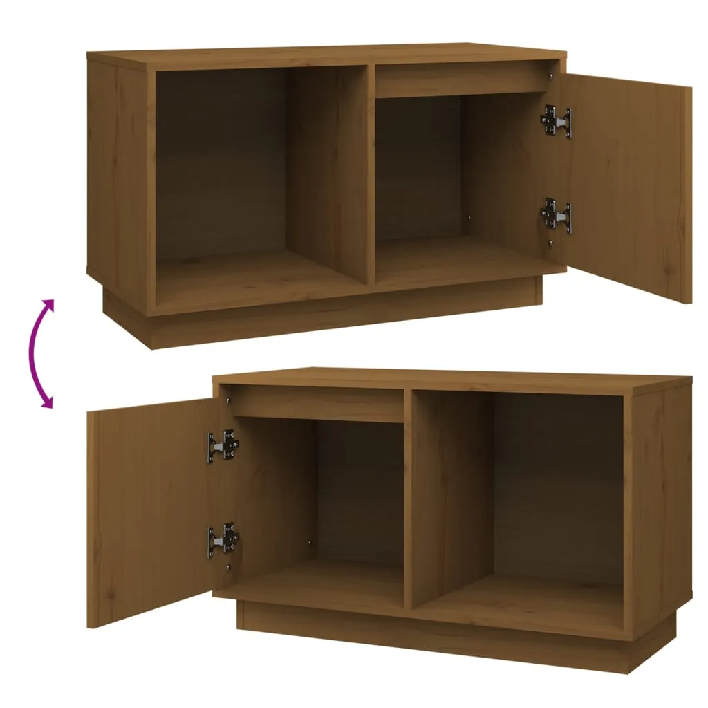VidaXL Mobile TV In Legno Massello Di Acacia – Stile Rustico, 120x30x40 Cm, Con Ante E Ripiani, Già Montato