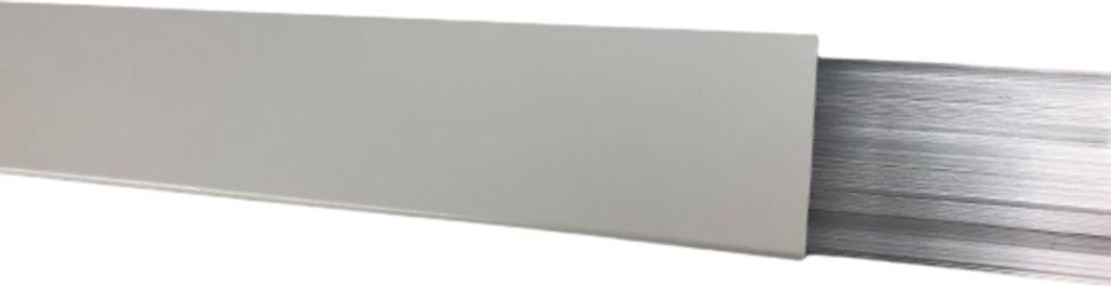 Kappleiste mit Blende weiß RAL 9010 1 m lang Produktbild 