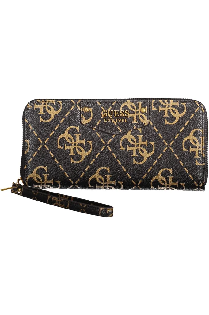 Grand Portefeuille Compagnon GUESS Eco Brenton Logo Brown Chic