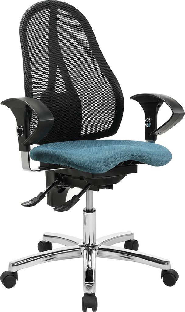 Bürostuhl Drehstuhl Schreibtischstuhl Topstar Sitness 15 chrom türkis