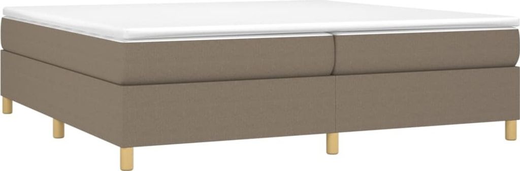 Bettgestell ohne Matratze Taupe 200x200 cm Stoff