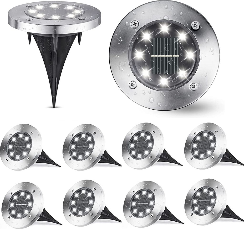 Forever 10 x LED Solarlampe Bodeneinbaustrahler Solar Produktbild 1