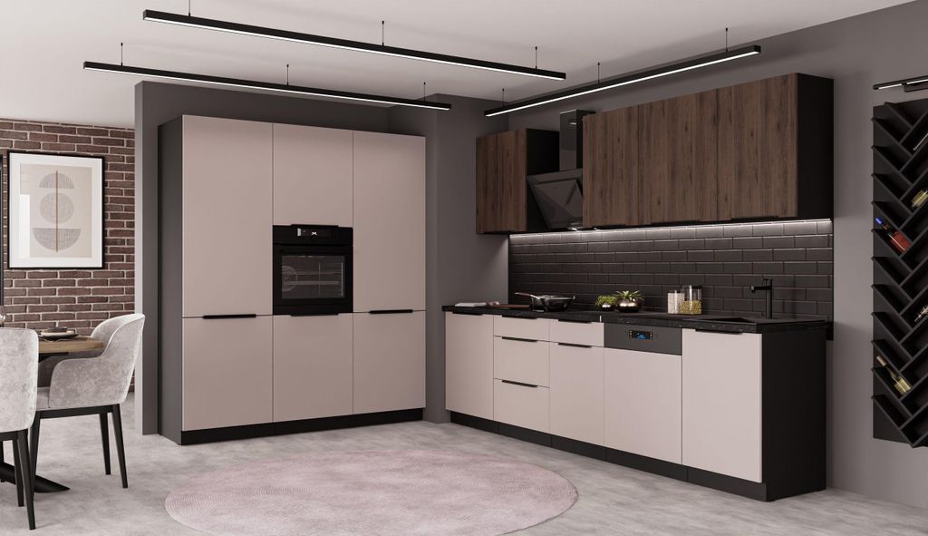 Küche ARONA + MONZA 280 + 180 cm Küchenzeile Küchenblock Produktbild 