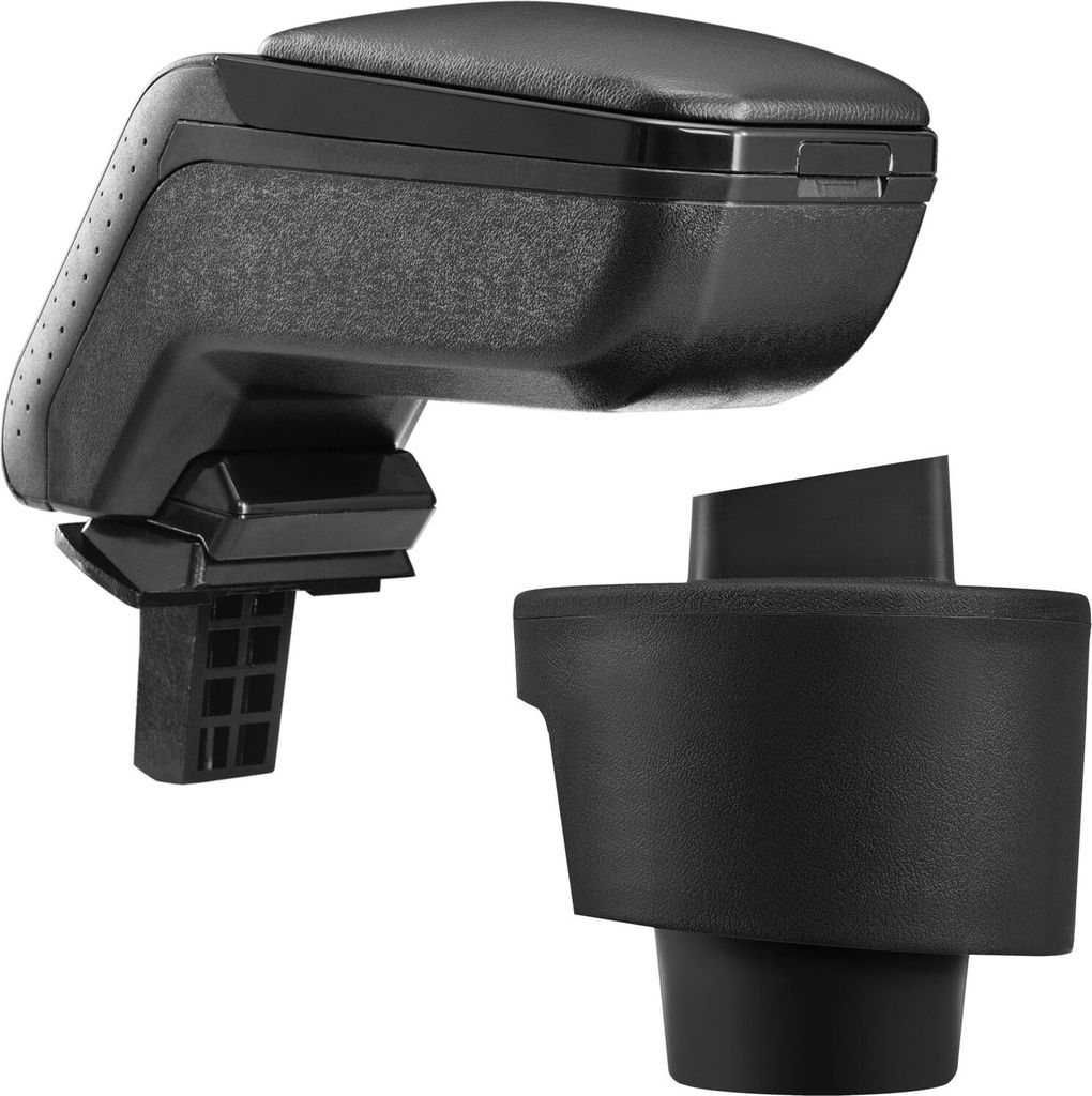 Design Mittelarmlehne Armlehne KOMPLETT Leder Schwarz für Seat Ibiza 6J ab 2008-