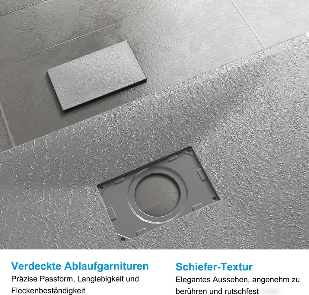 Heilmetz Duschwanne 90x90cm Duschtasse inkl. Ablaufgarnitur Produktbild 3