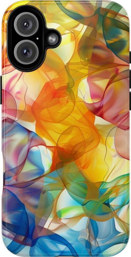 Bunte abstrakte Farbformen – Hülle Kompatibel mit iPhone 16 Plus
