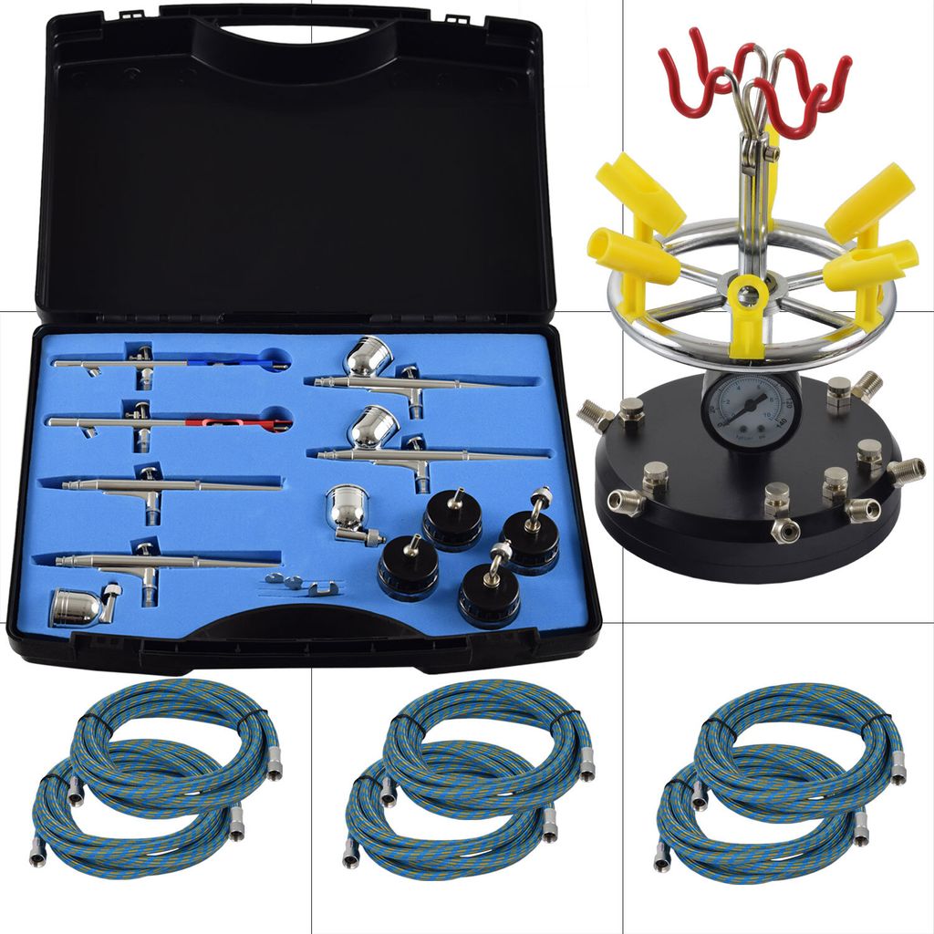 Agora-Tec Airbrush Pistolen Set AT-AS-01-I-6