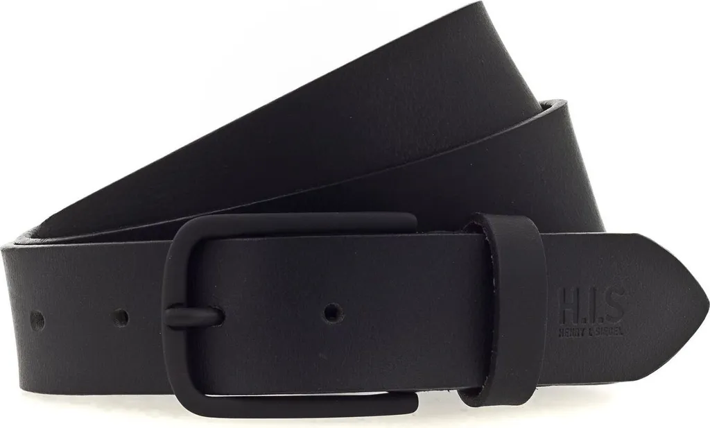 Cintura H.I.S 35mm Pelle Nera W80: L'Eleganza del Quotidiano