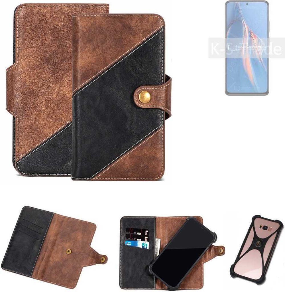 K-S-Trade Handyhülle Schutzhülle Bookstyle Case kompatibel mit Xiaomi Redmi Note 11E Pro Klapphülle Cover Hülle Schutztasche 1x