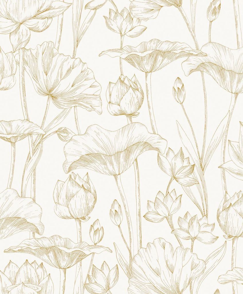 Masureel Tapete Blumen Weiß - 631976 - 53 cm x 10.05 m