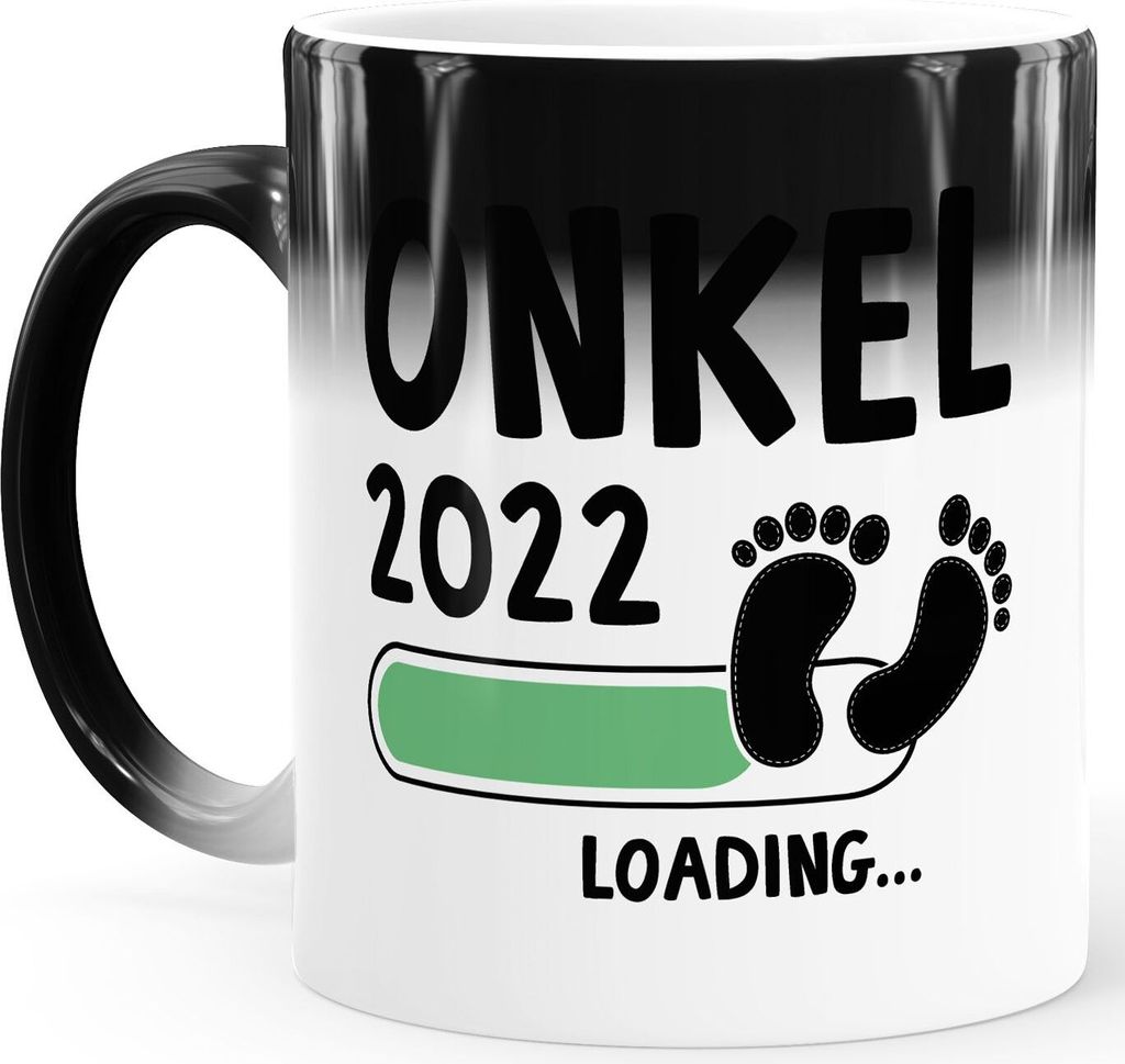 Kaffee-Tasse Onkel 2020 loading Thermoeffekt Zaubertasse Geschenk-Tasse für werdenden Onkel Bekanntgabe Ankündigung Schwangerschaft Geburt Baby M...