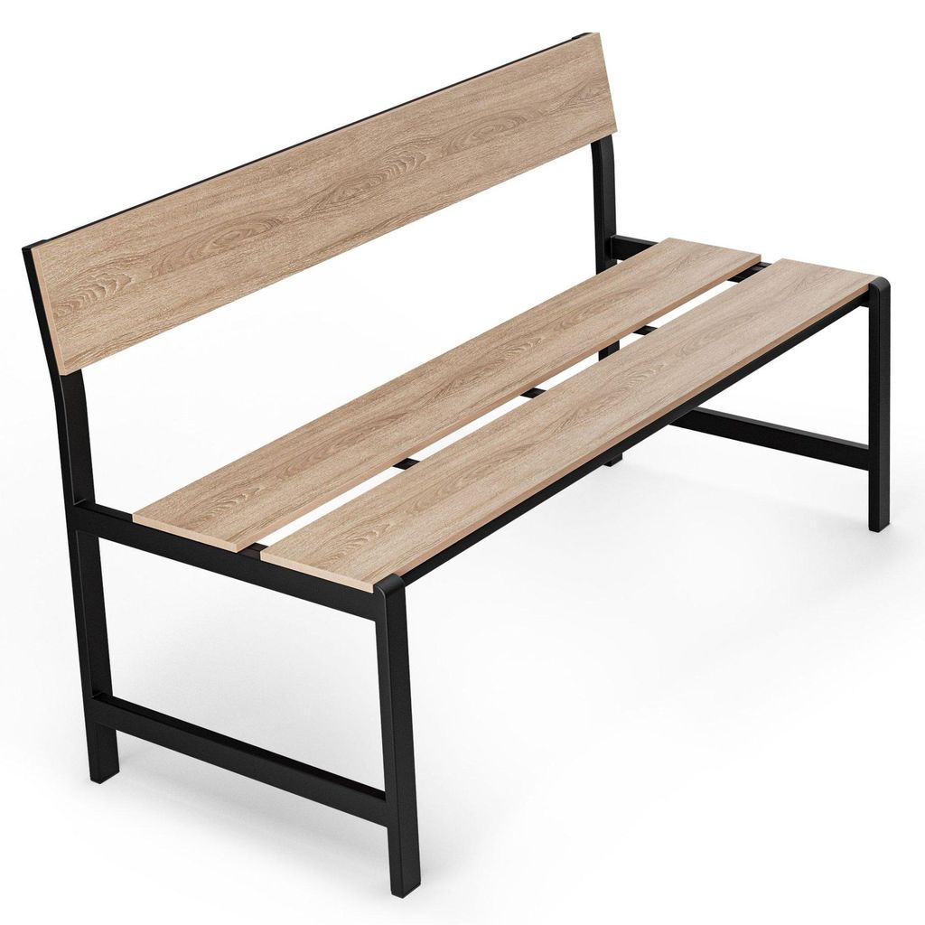 di volio Gartenbank ITRI - Beige, Sitzbank in Holzoptik, Produktbild 