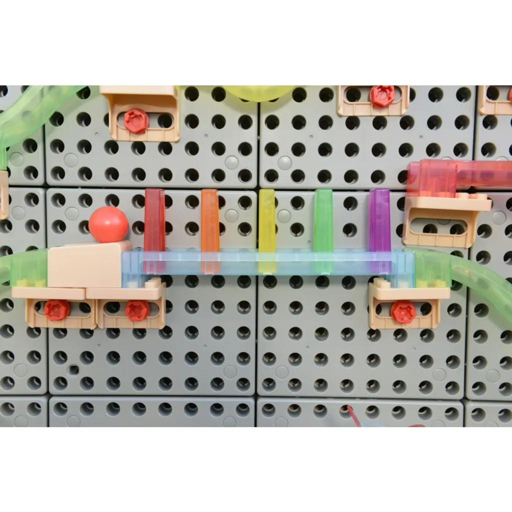 Jeu de Construction Circuit à Billes STEM pour Planche Murale 120 pcs