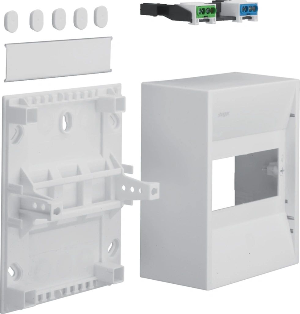 Hager Miniverteiler, Gamma, 6PLE, IP30, 1xPE, 1xN, 1 Stk.