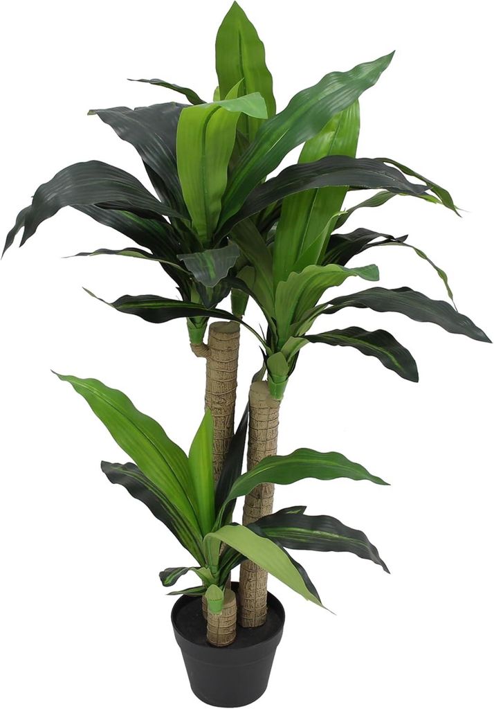 Kunstpflanze Yucca-Palme, Kunststoff, Metall, Topf Ø 18 x 14 cm, Gesamthöhe 105 cm