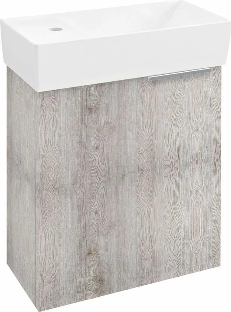 Armoire basse LATUS IX chêne mocca : fini le désordre en petits espaces