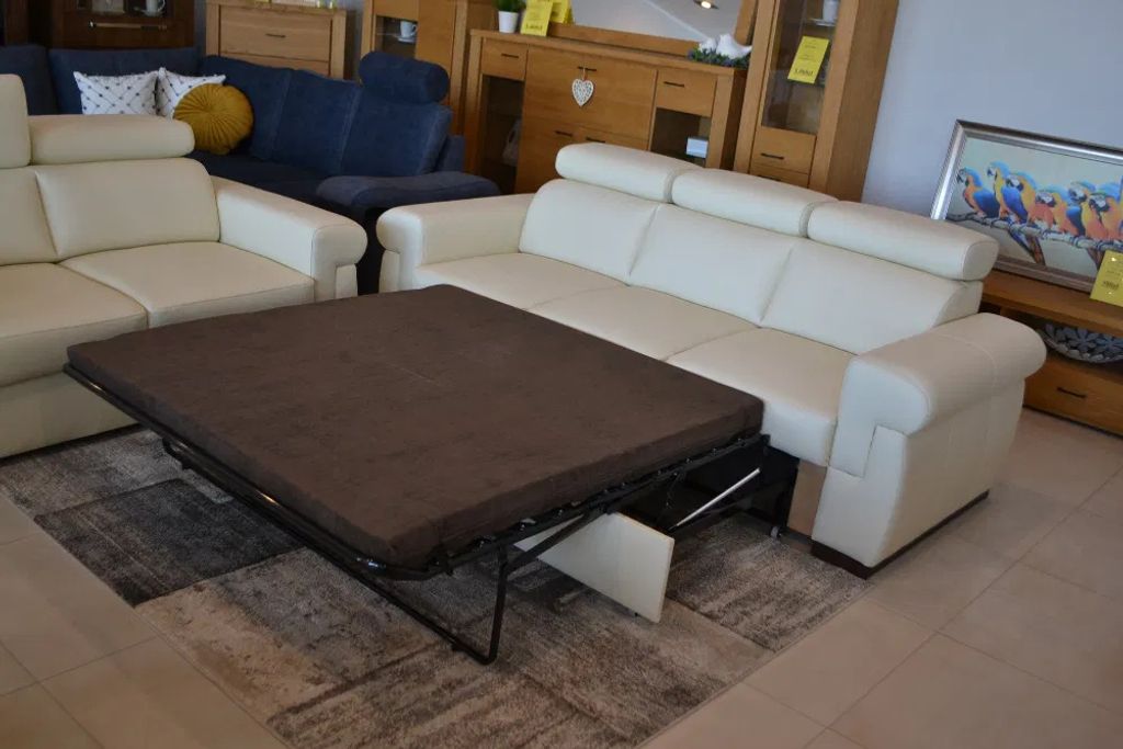 Hochwertiges Echtleder 3-Sitzer Sofa - Modell "Mount Everest" - Futuristisch & Bequem
