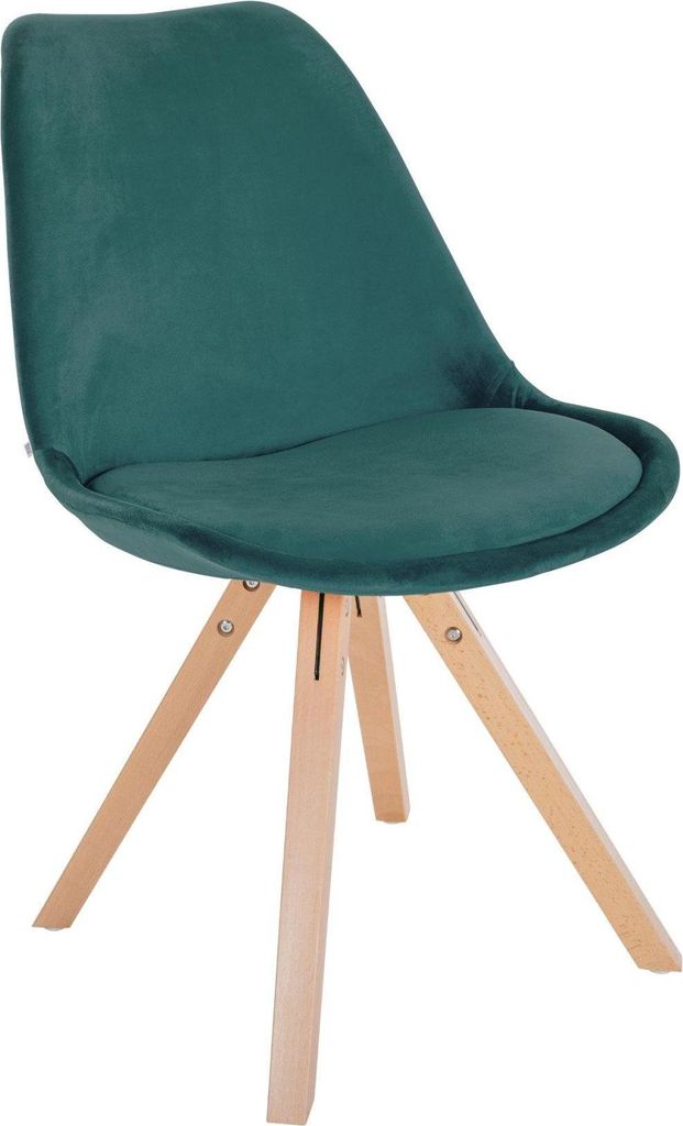 Esszimmerstuhl mit Samtpolsterung – bequem – eleganter Mix aus Samt und Holz