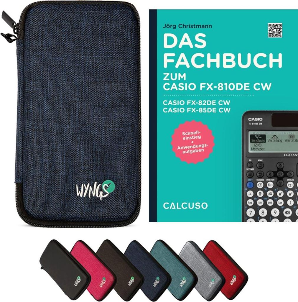 CALCUSO Zubehör Standardpaket Blau kompatibel für Taschenrechner Casio FX-810DE CW