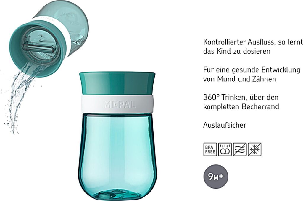 Mepal 360° trinklernbecher mio 300 ml - little farm Immagine del prodotto 