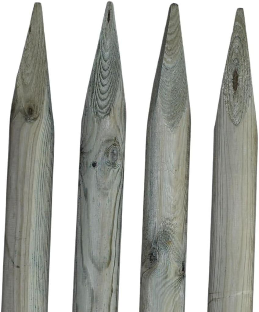 TIMBERMIK Ø7cm 4 ks Dřevěné Palisády se Špičkou Délka 80 cm Obrázek produktu 