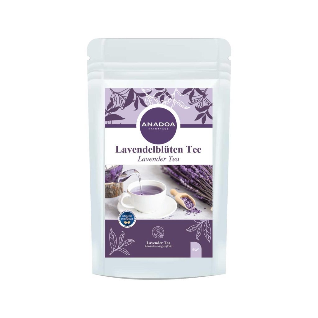 Lavendeltee aus Lavendelblüten 65 g – Aromatischer Kräutertee ohne Zusätze | Koffeinfrei & naturbelassen | Lavender Tea – Anadoa Naturhaus