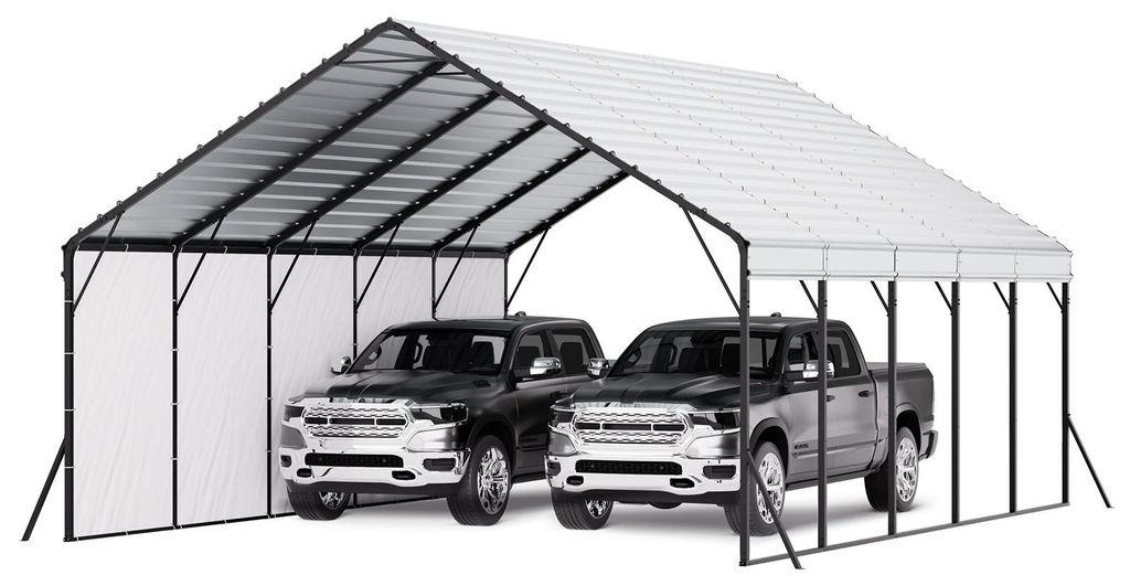 VEVOR Carport, 5,8 x 7,45 x 3,77 m, skladovací stan se Obrázek produktu 