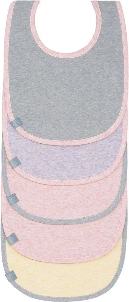 Set de 5 bavoirs de repas imperméables bébé en coton pour diversification