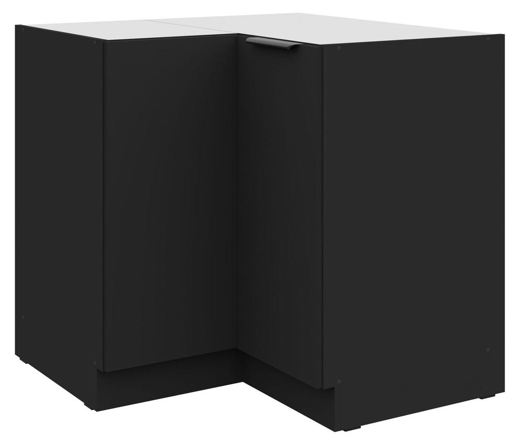 Küchen Eckunterschrank 90x90 cm SIENA Schwarz Küche Produktbild 