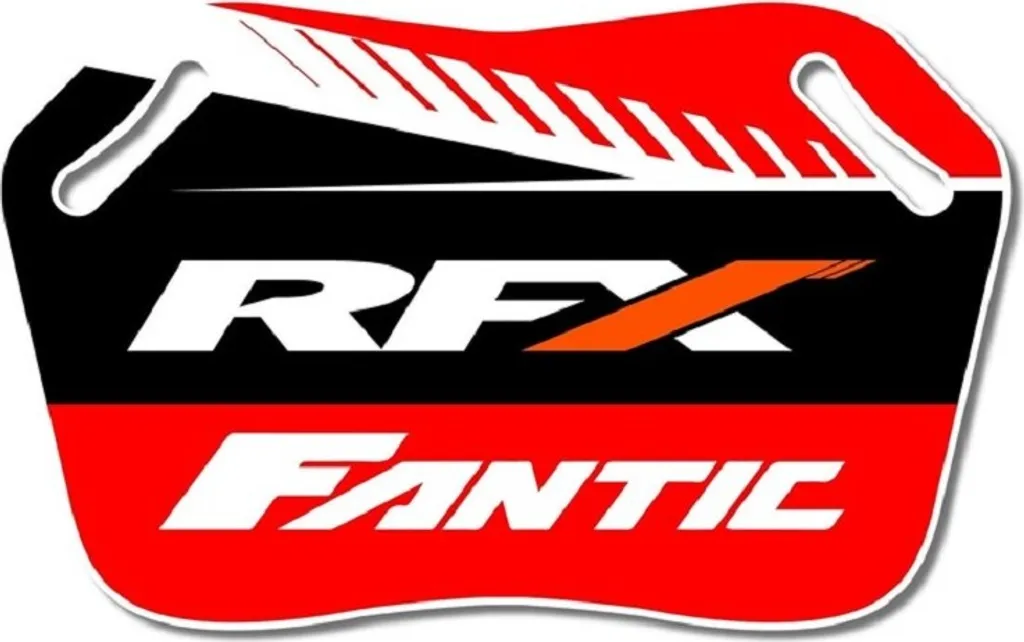 Tableau de stand RFX Fantic avec feutre pour paddock de course