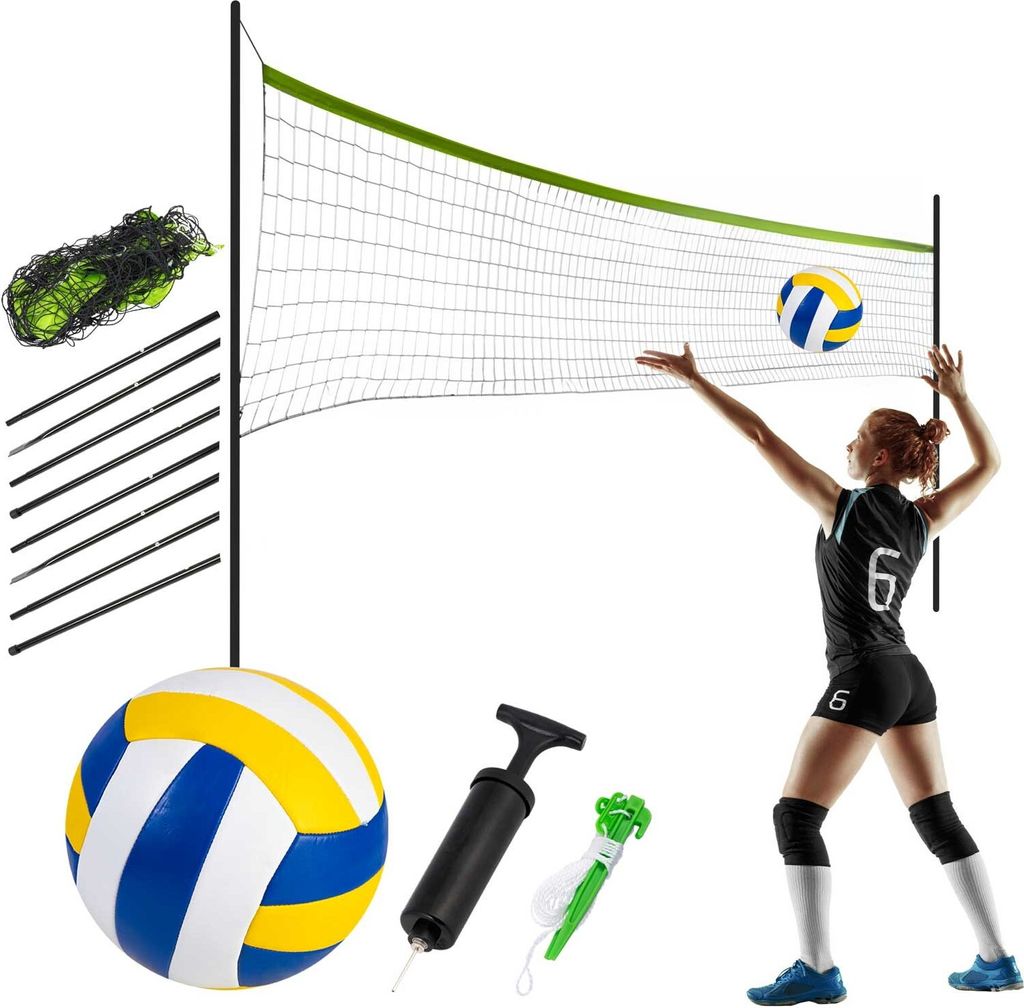 Neo-Sport Volleyball und Badminton Netz und Rahmen 570 cm