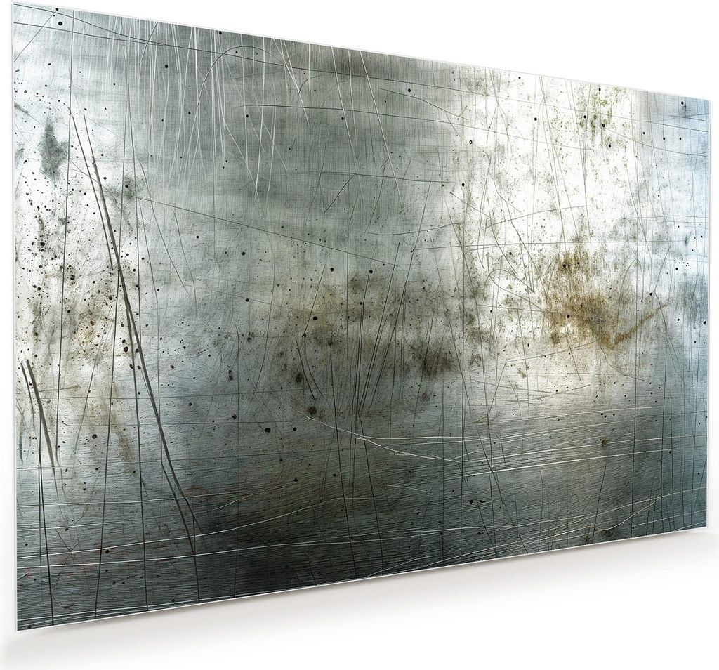 Glasbild 75x50cm in XXL für Wohnzimmer, Schlafzimmer Motiv es Metall