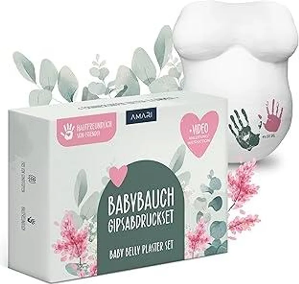 Amari Set Calco Pancione Gesso: Kit Regalo Gravidanza Memoria 3D