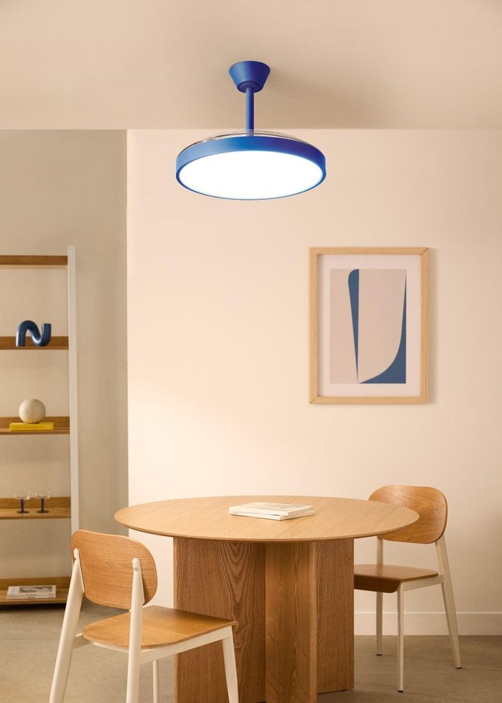 WIND CLEAR STUDIO - Deckenventilator 40W leise mit einziehbaren Flügeln und LED-Licht, verschiedene Größen