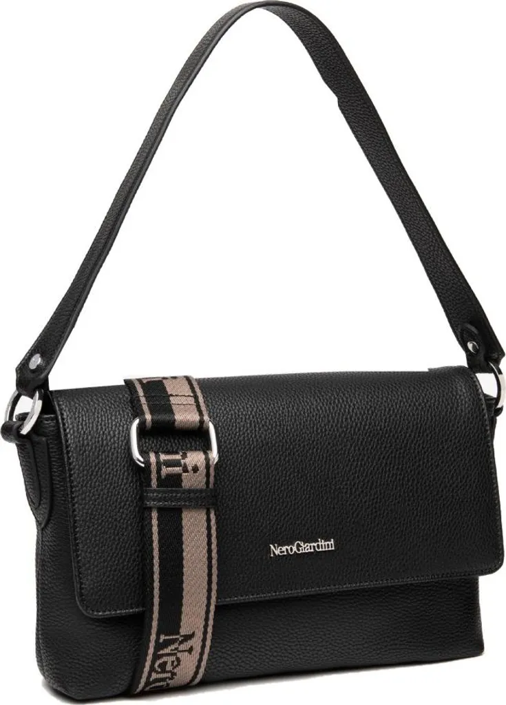 Borsa Donna Nero Giardini I544085D - Tracolla Casual Chic Nero - 2