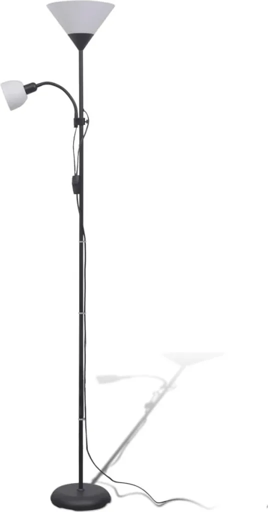Lampadaire noir minimaliste haute performance avec éclairage modulable