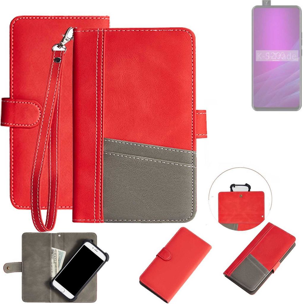 K-S-Trade Handy Schutzhülle für Allview Soul X6 Xtreme Hülle Portemonnee Brieftasche Klapphülle Kartenfächer Flip Wallet Case Etui