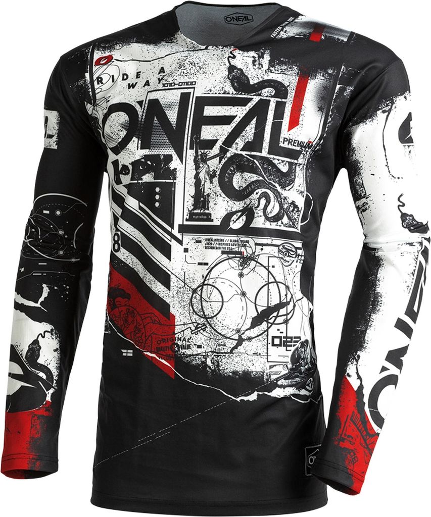 O'NEAL Herren Jersey Mayhem Scarz V.22 , weiß rot, S