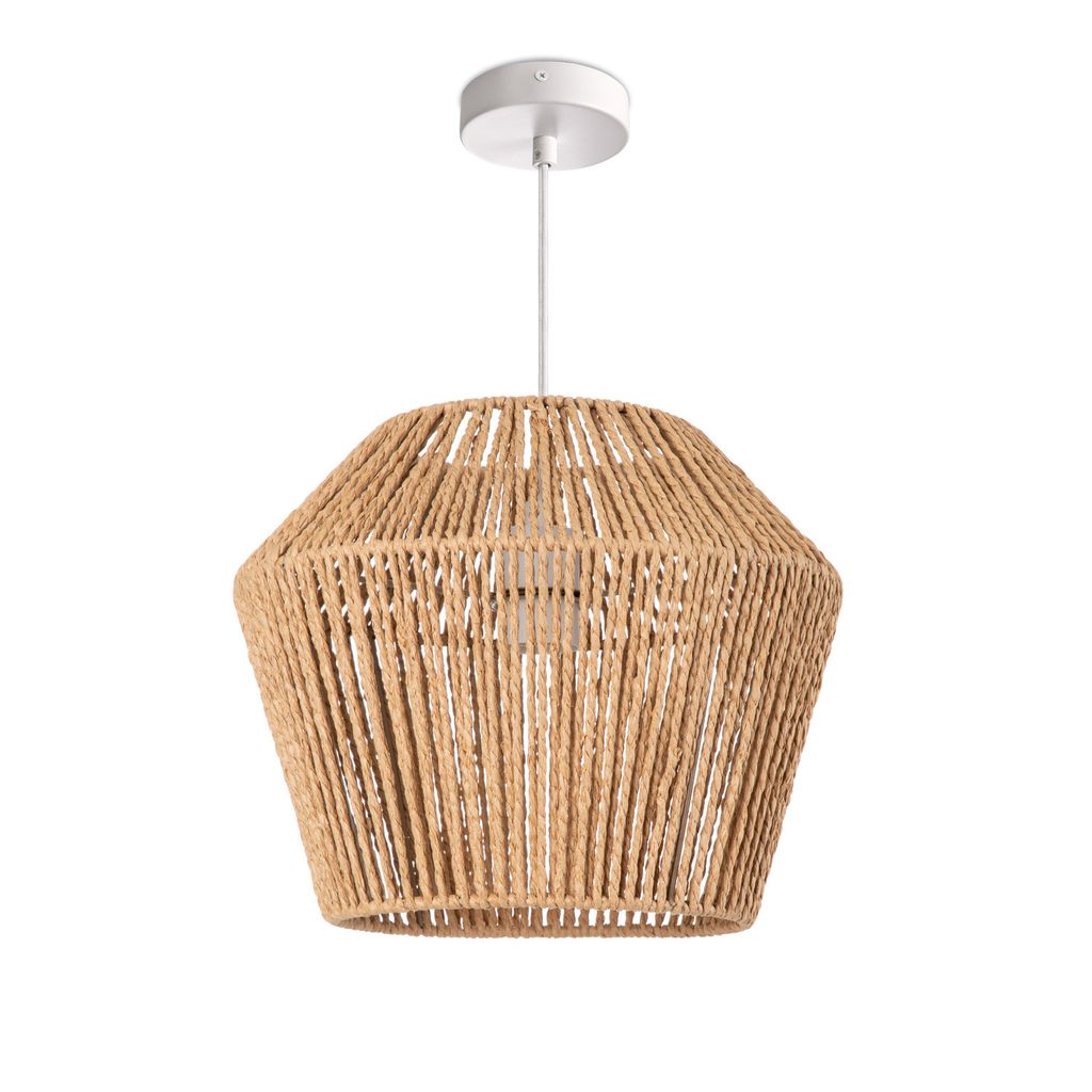 Pendelleuchte Esstisch Hängelampe Esszimmer Lampe E27 Papier Boho Rattan