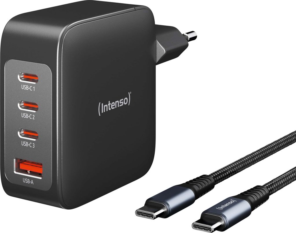 Intenso Power Adapter W140 SET 2x USB-C 1x USB-A inkl. Produktbild 
