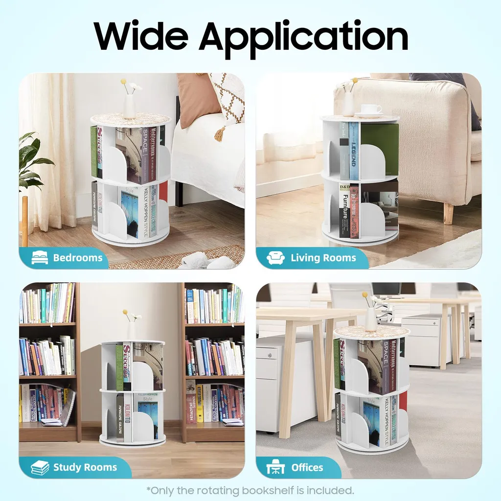 Dites stop au désordre : bibliothèque rotative compacte 8 compartiments
