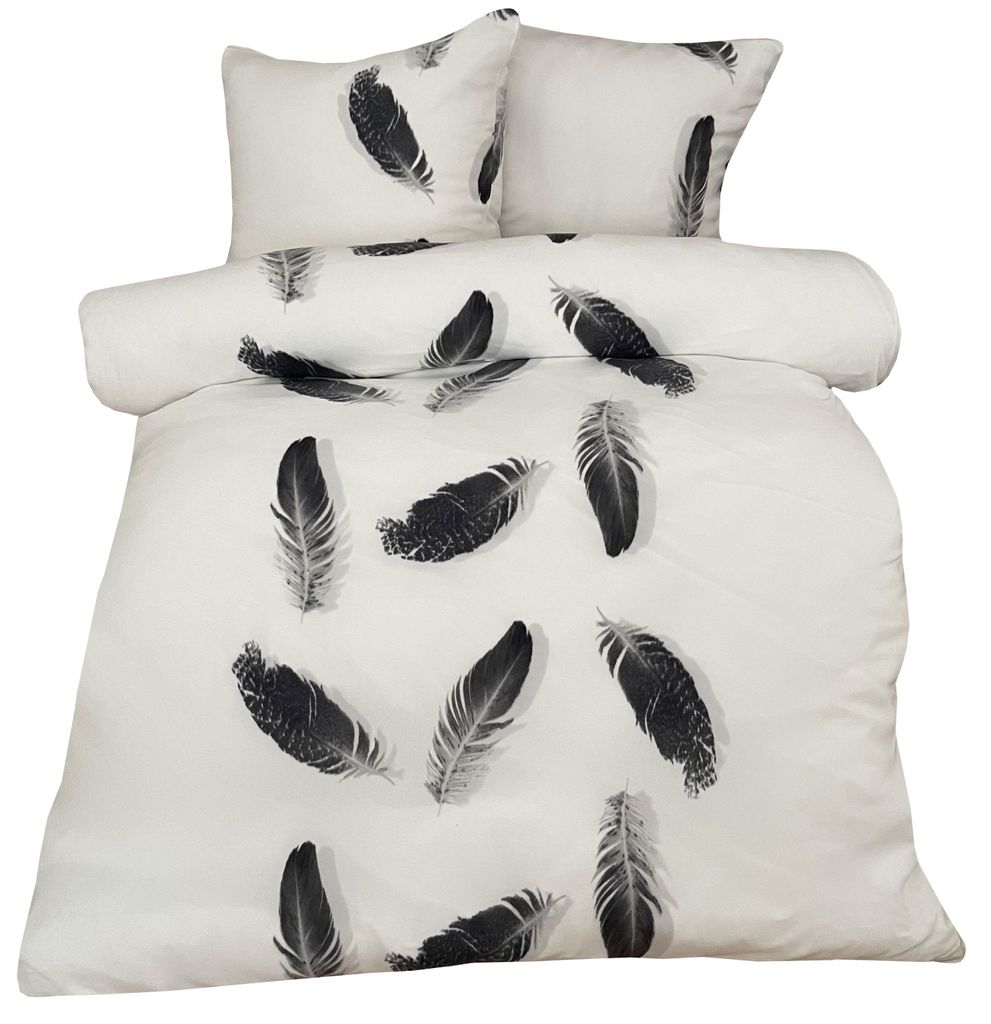 Thermofleece Mikrofaser Bettwäsche Set 200x220 cm Weiß Produktbild 