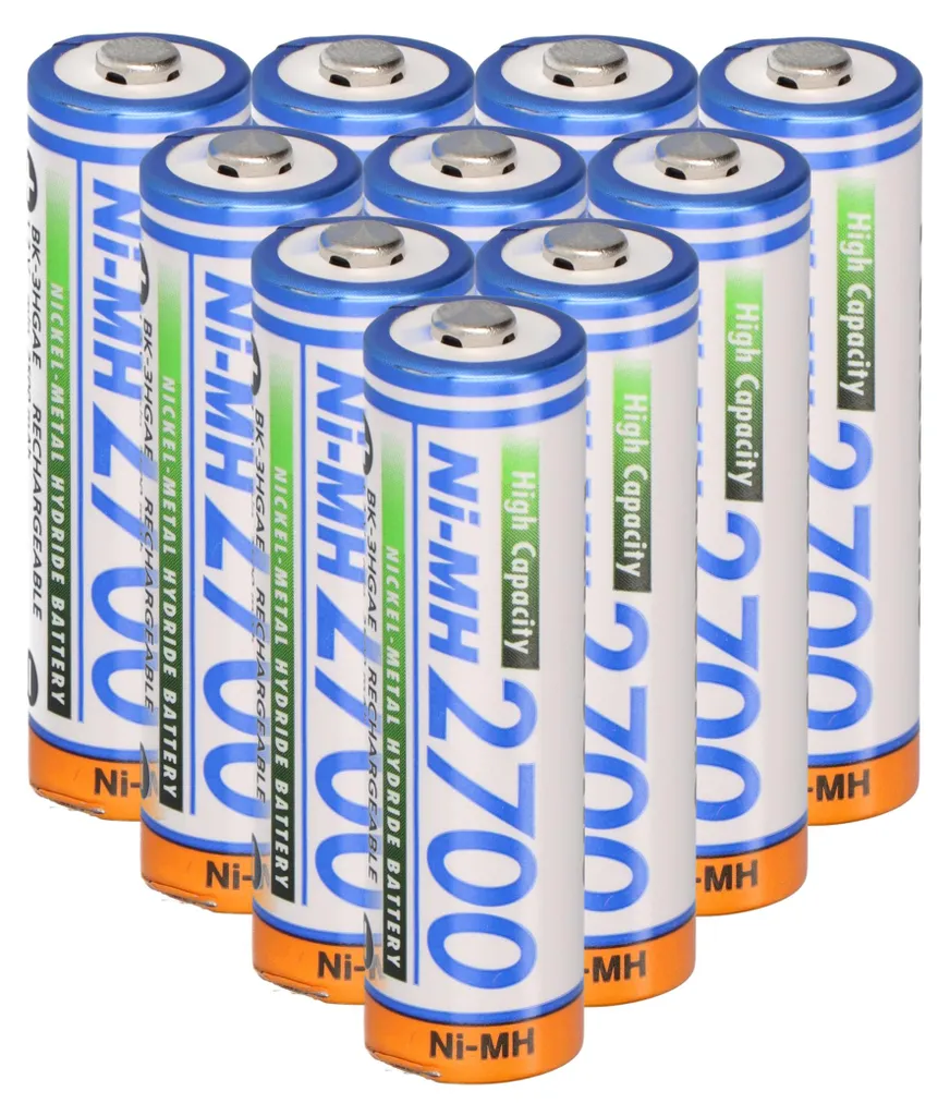 Batterie Panasonic AA 2700mAh BK-3HGAE/BF1 Ni-MH rechargeable x10