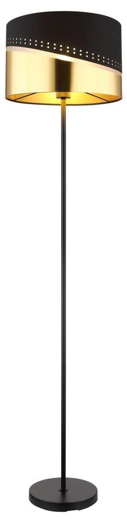 Globo Lighting Stehleuchte Metall schwarz matt, Textil Produktbild 