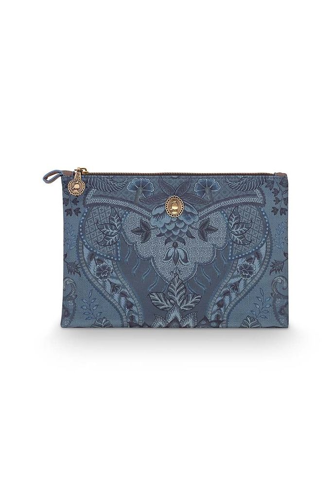 Pip Studio Kulturbeutel Cosmetic Flat Pouch Kyoto Festival Denim Blue blau