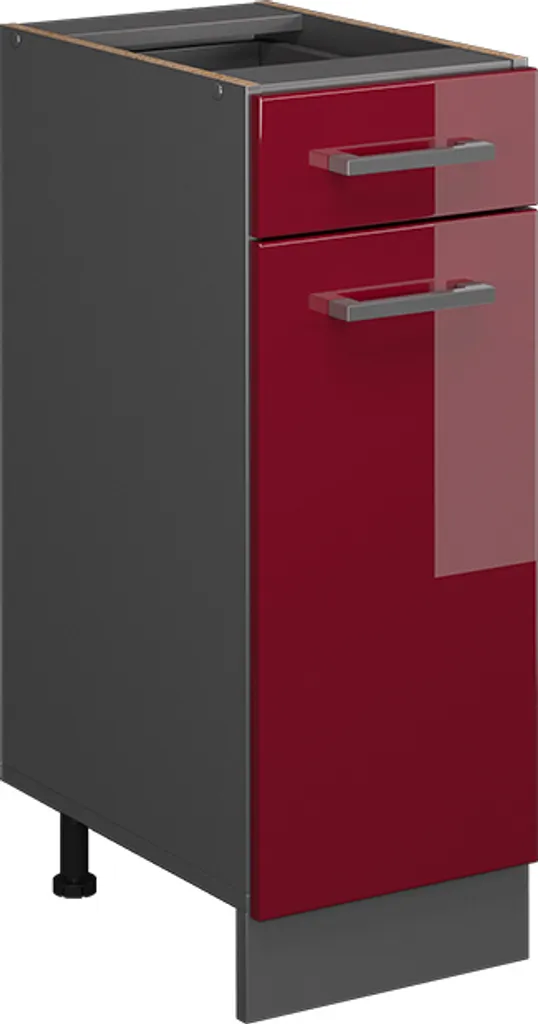 Vicco Mobile Cucina 30cm R-Line Rosso | Soluzione Spazi Stretti