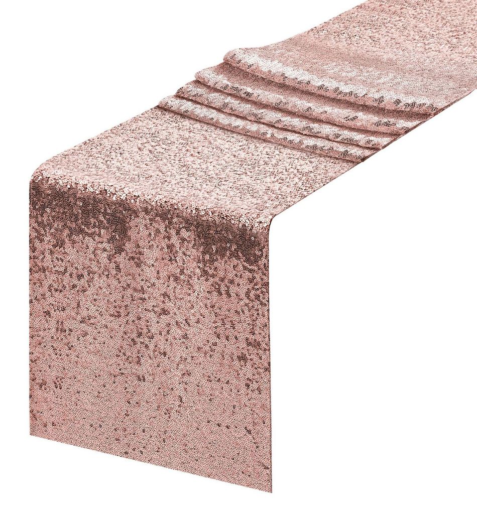 Pailletten-Tischläufer 30 x 180 cm (12 x 71 Zoll), Glitzer-Tischläufer, Tischdekoration für Geburtstage, Hochzeiten, Babypartys, Dinnerpartys