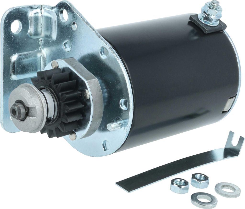 vhbw Anlasser Ersatz für Briggs & Stratton 6390551 für Motor - Starter mit 16 Zahn Kunststoffritzel, 12 V