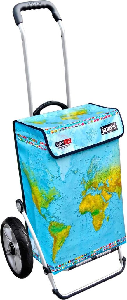 James Einkaufstrolley - WAYOK - stabiler Einkaufswagen mit individuellem Design - einfarbig: blau in Ausführung: Royal-Leichtraeder